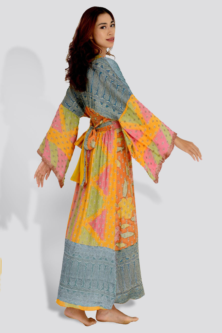 Falicia Silk Long Dress (7392390119620)