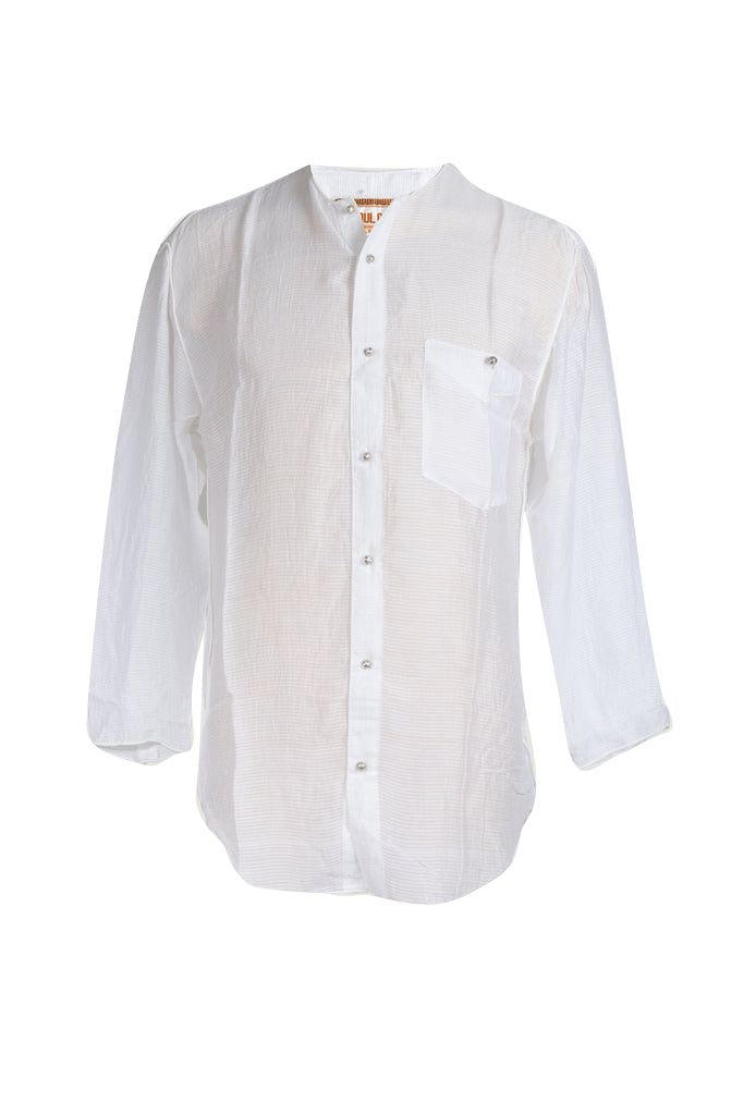 Peter | Men\'s Long Sleeve Loose Boho Shirt, Cotton and Silk – Paul Ropp | T-Shirts