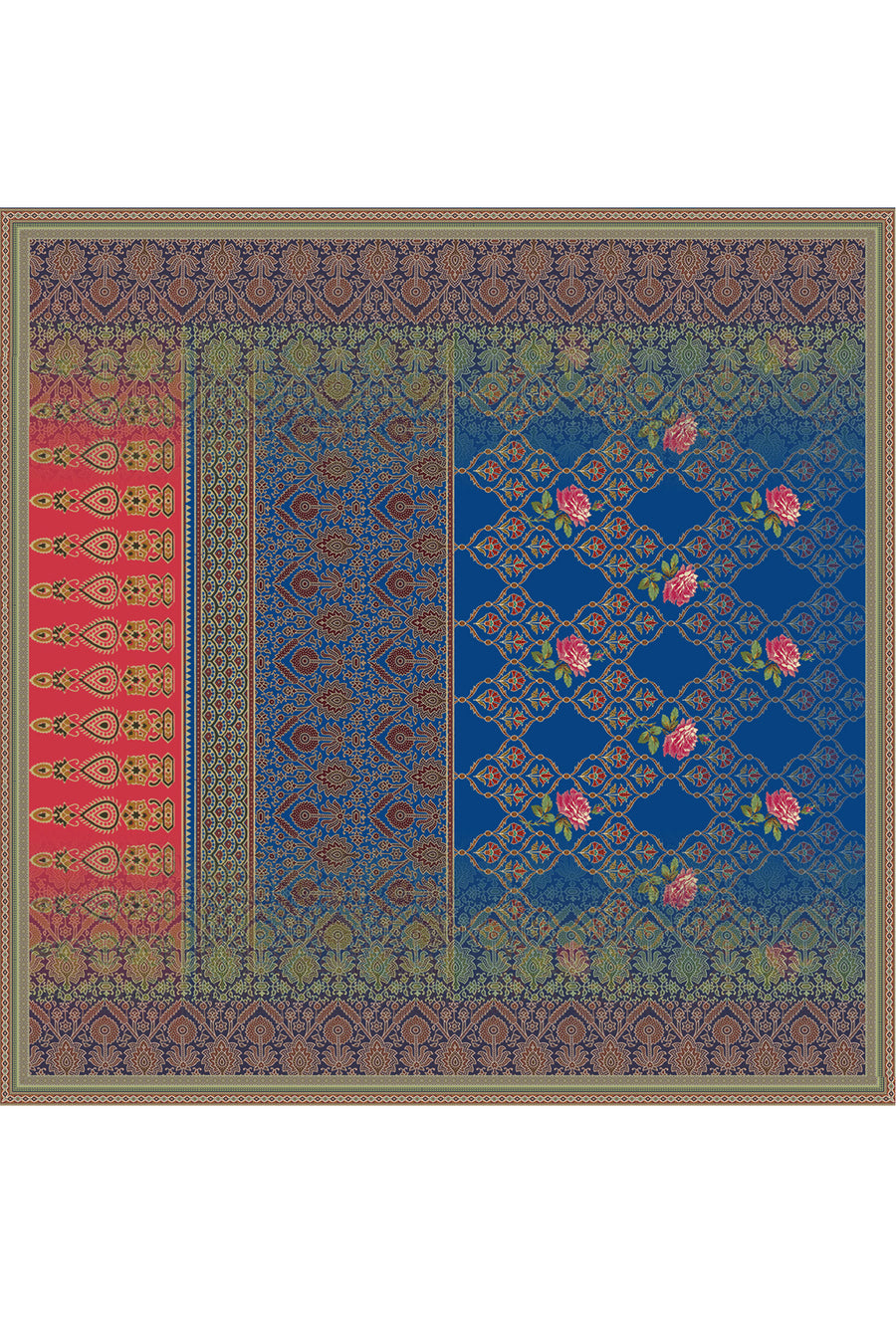 Oryza - Original Tribal Print Rayon Digital Georgette Square (7343833514180)