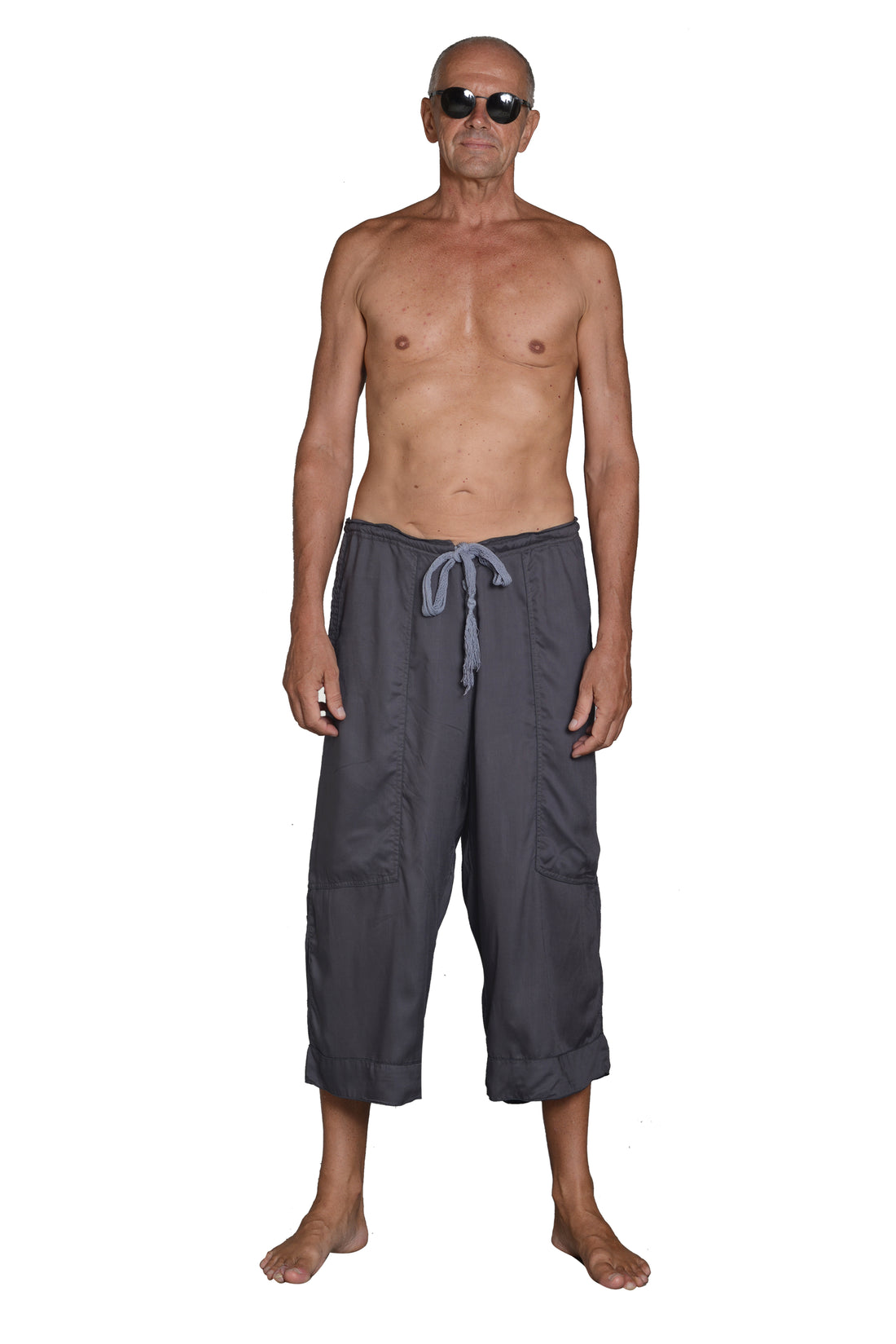 Dalbert - Rayon Solid Drawstring Cropped Men's Pant (6208725647556)