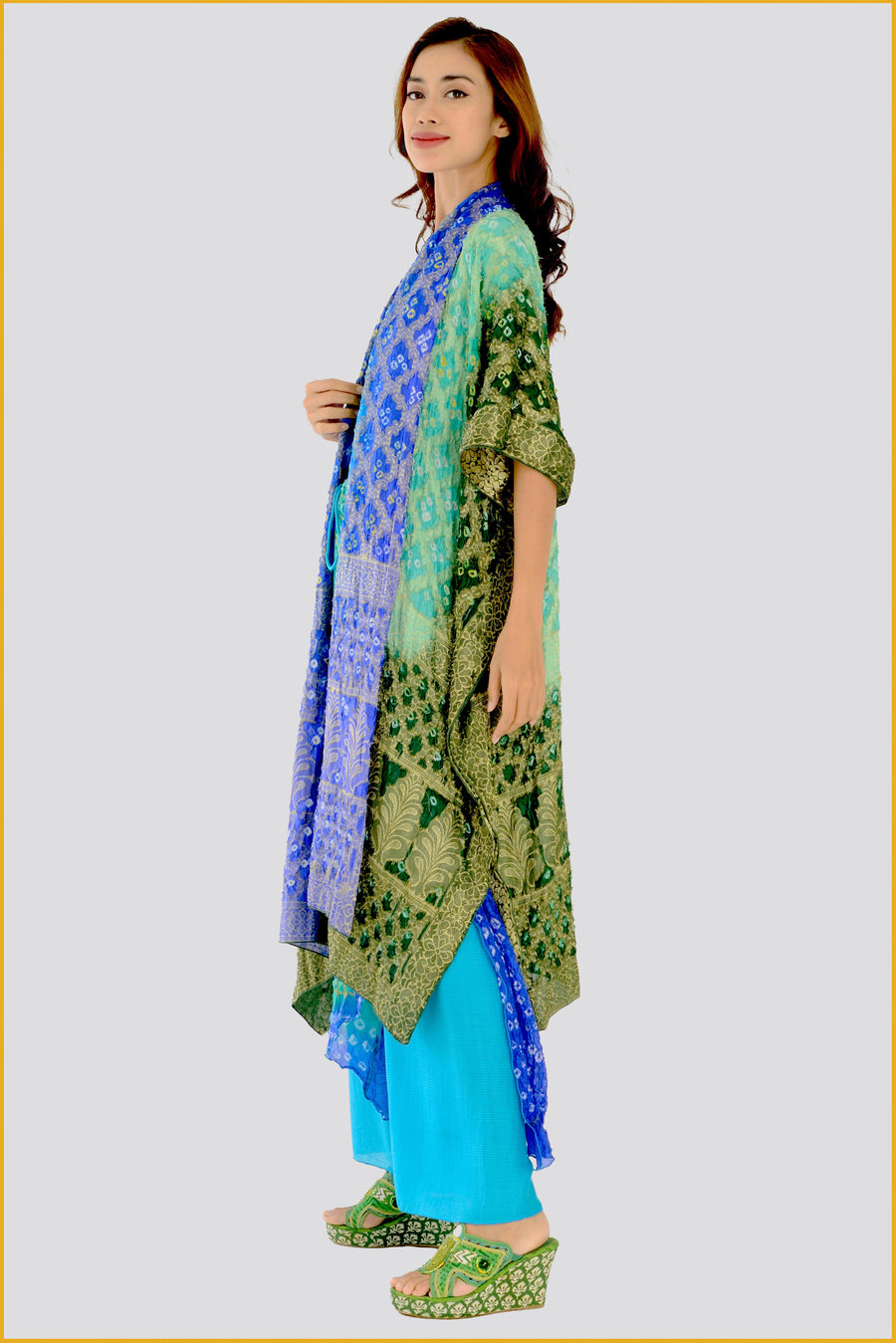 Jacinta - Viscose Hand Cut Tye Dye Long Jacket (7396168335556)