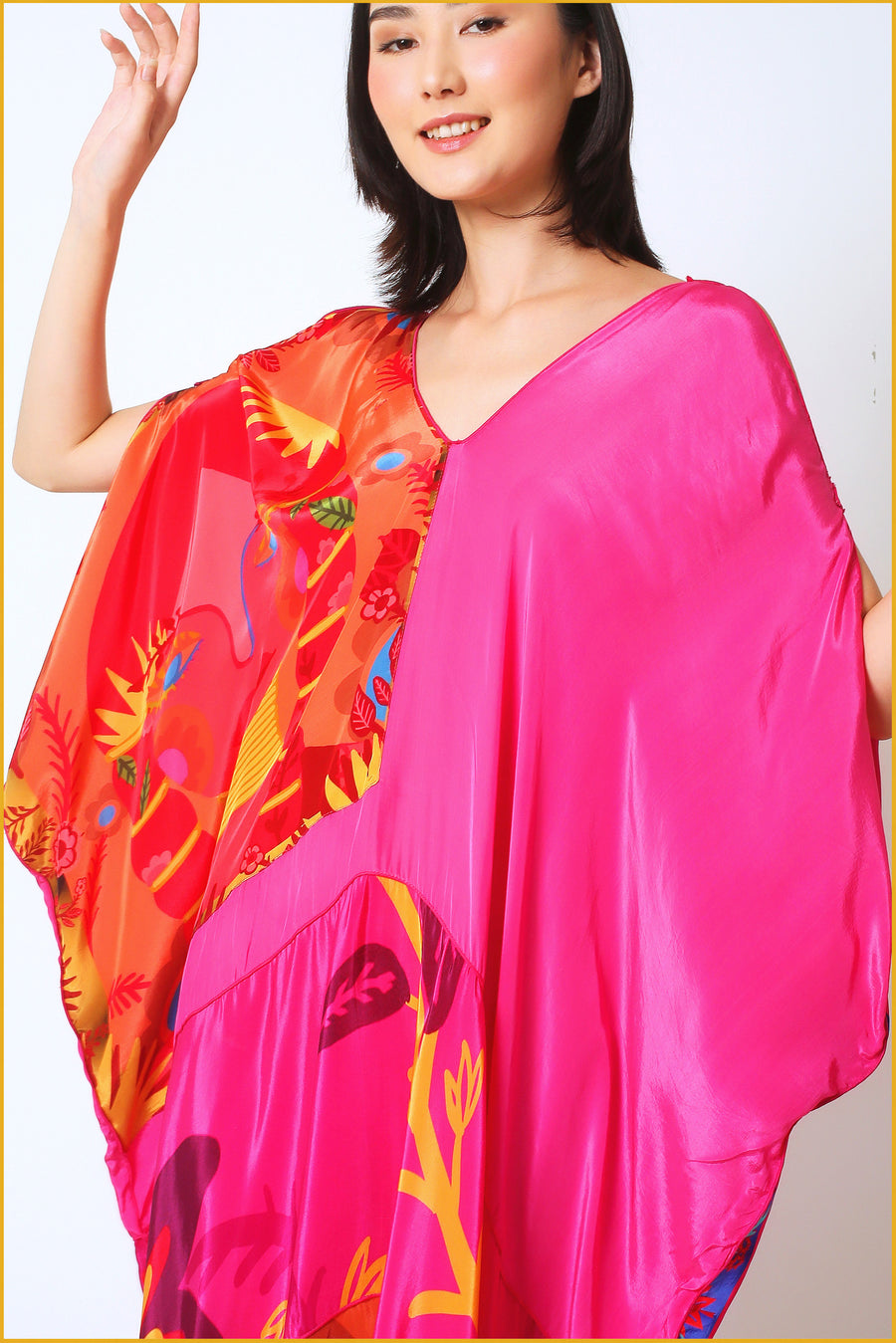 Wilona - Soft Viscose Crepe Fabric Digital Print Dress (7424199164100)