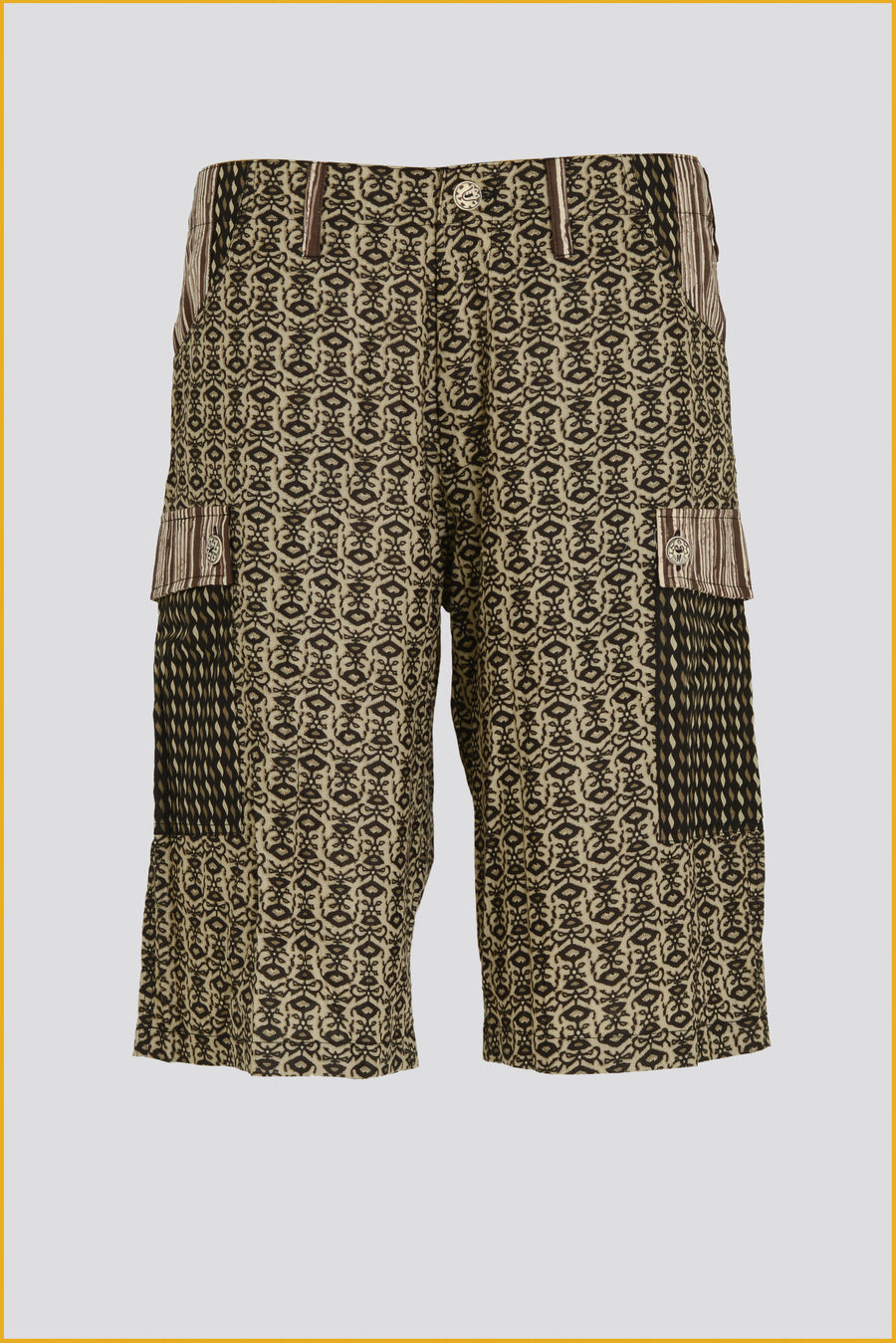 Hildo - Cotton Printed Pants With Hand Carved Bone Buttons (7424909967556)
