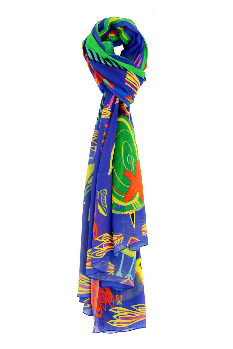 Nucifera - Original Alien Print Rayon Digital Georgette Scarves (7379056197828) (7405432275140)