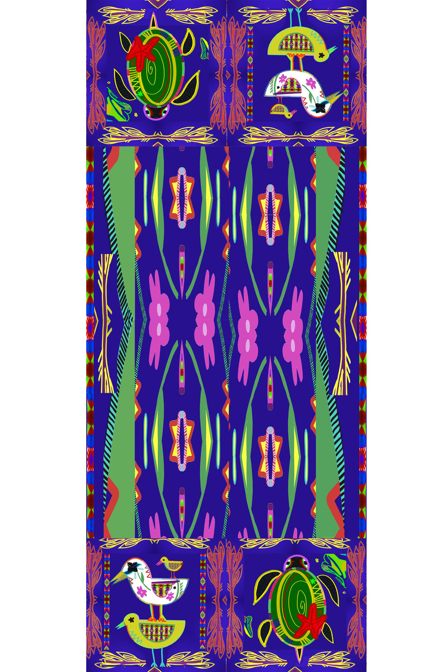 Nucifera - Original Alien Print Rayon Digital Georgette Scarves (7379056197828) (7405432275140)