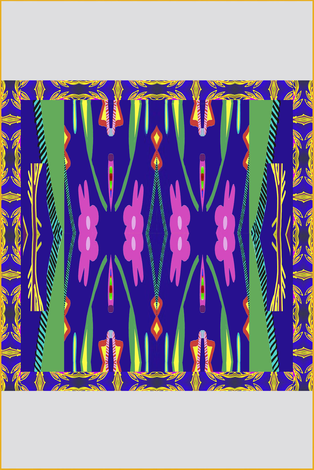 Annum - Original Alien Print Rayon Digital Georgette Square Scarf (7401655763140) (7405474709700)