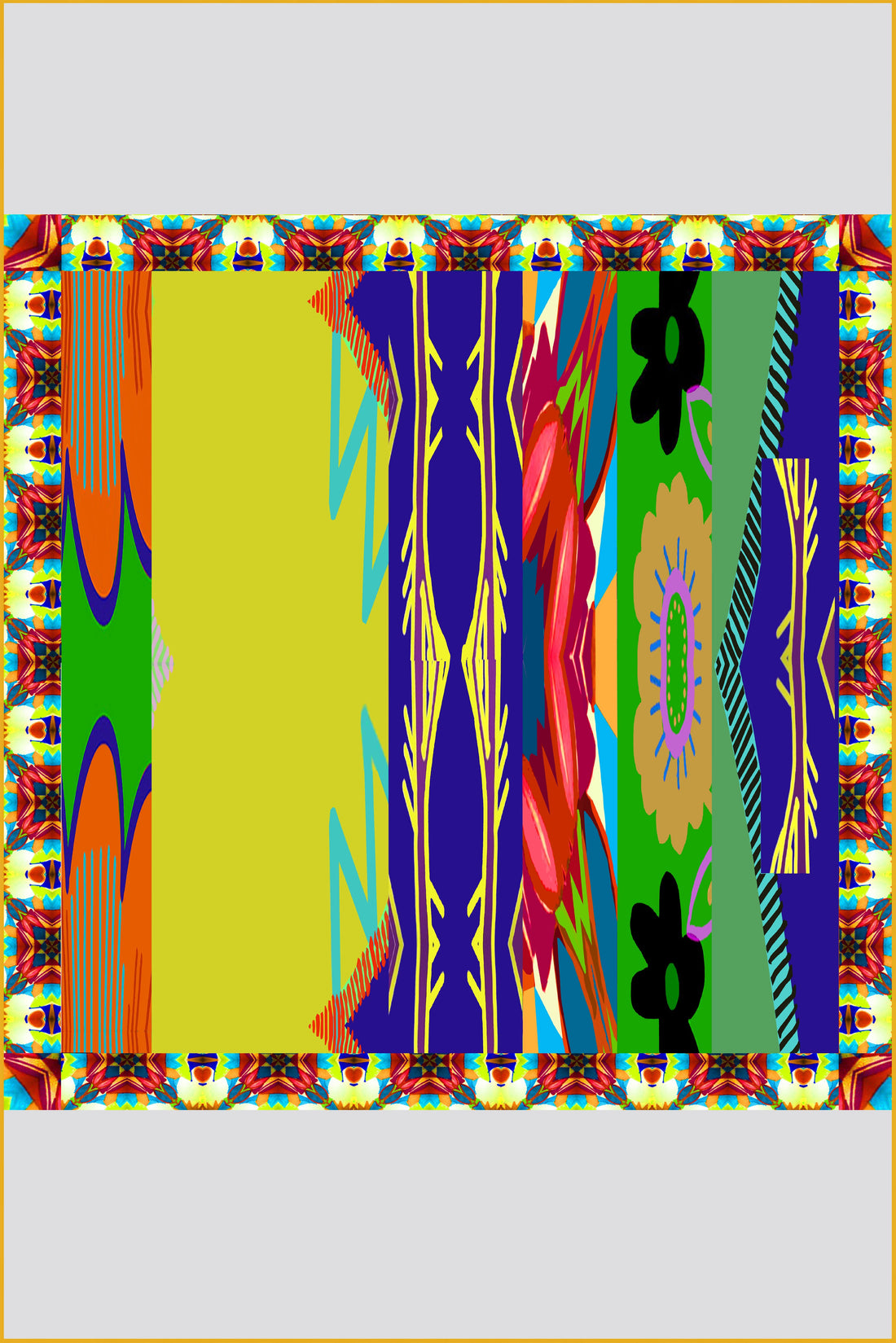 Annum - Original Alien Print Rayon Digital Georgette Square Scarf (7401655763140) (7405497254084)