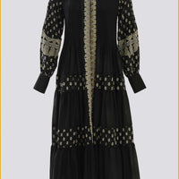 Elora - Hand Cut Silk Long Dress (7424088637636)