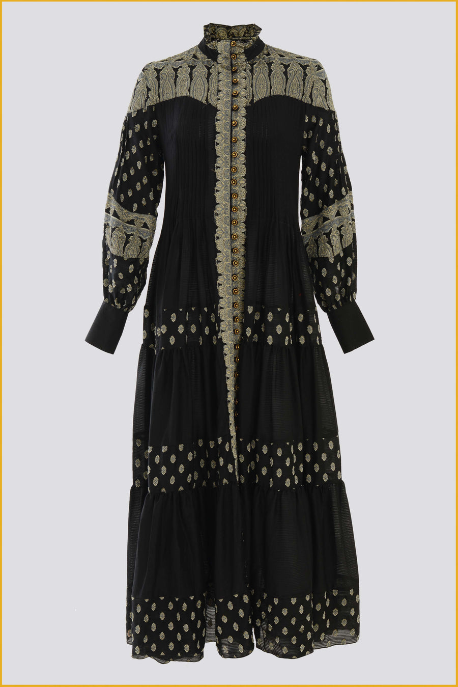 Elora - Hand Cut Silk Long Dress (7424088637636)