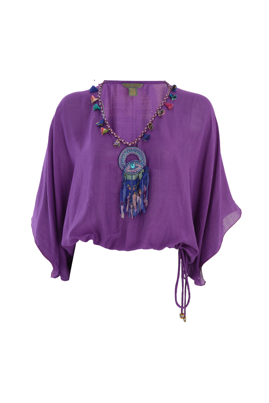 Alysse - Cotton Silk with Beaded Applique Top (6183908933828)