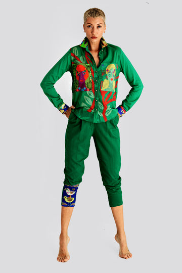 Micha - Soft Cotton Voile Digital Print Long Sleeves Shirt (7365816877252)