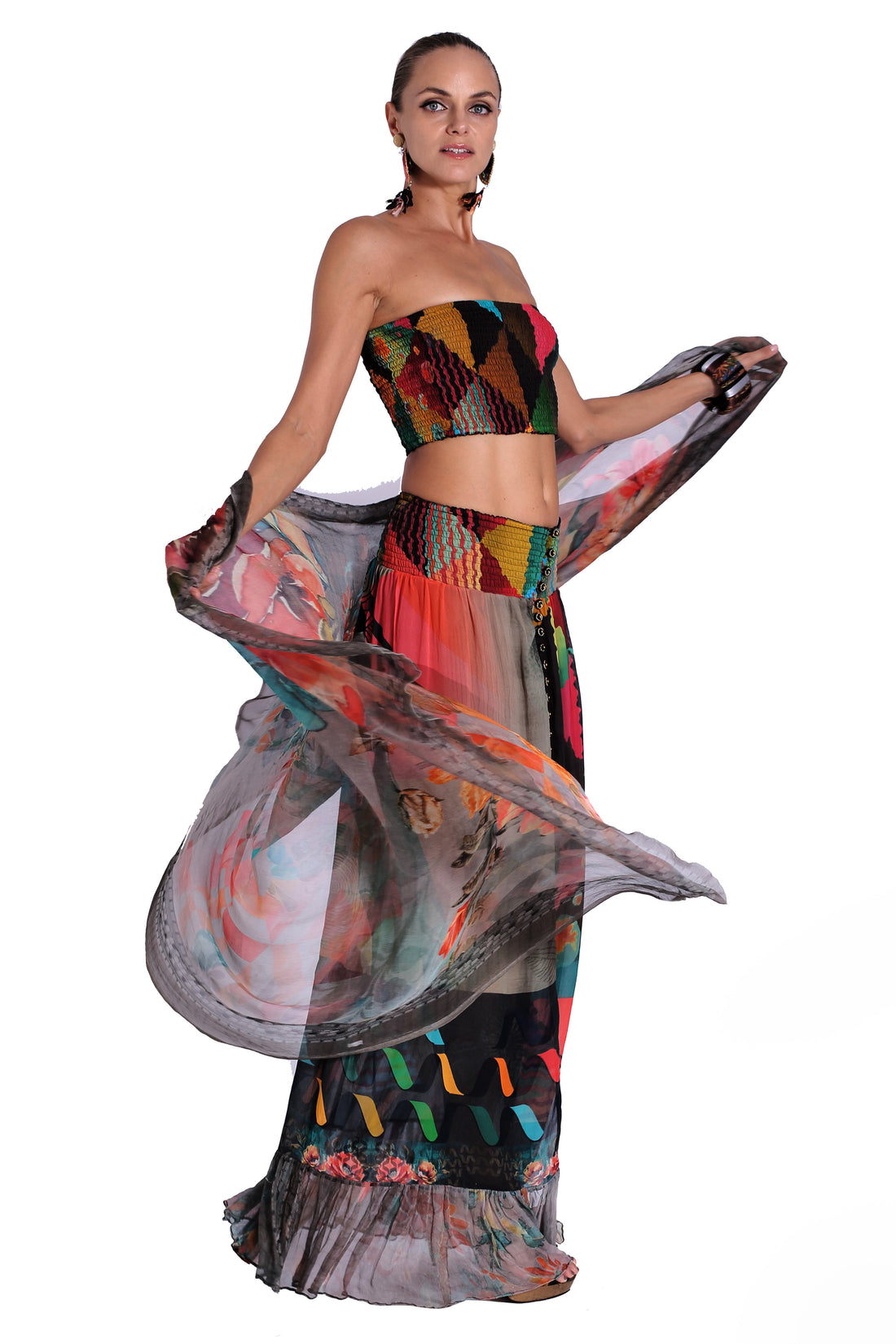 Michelia - Chiffon Print Scarf (7306166010052)
