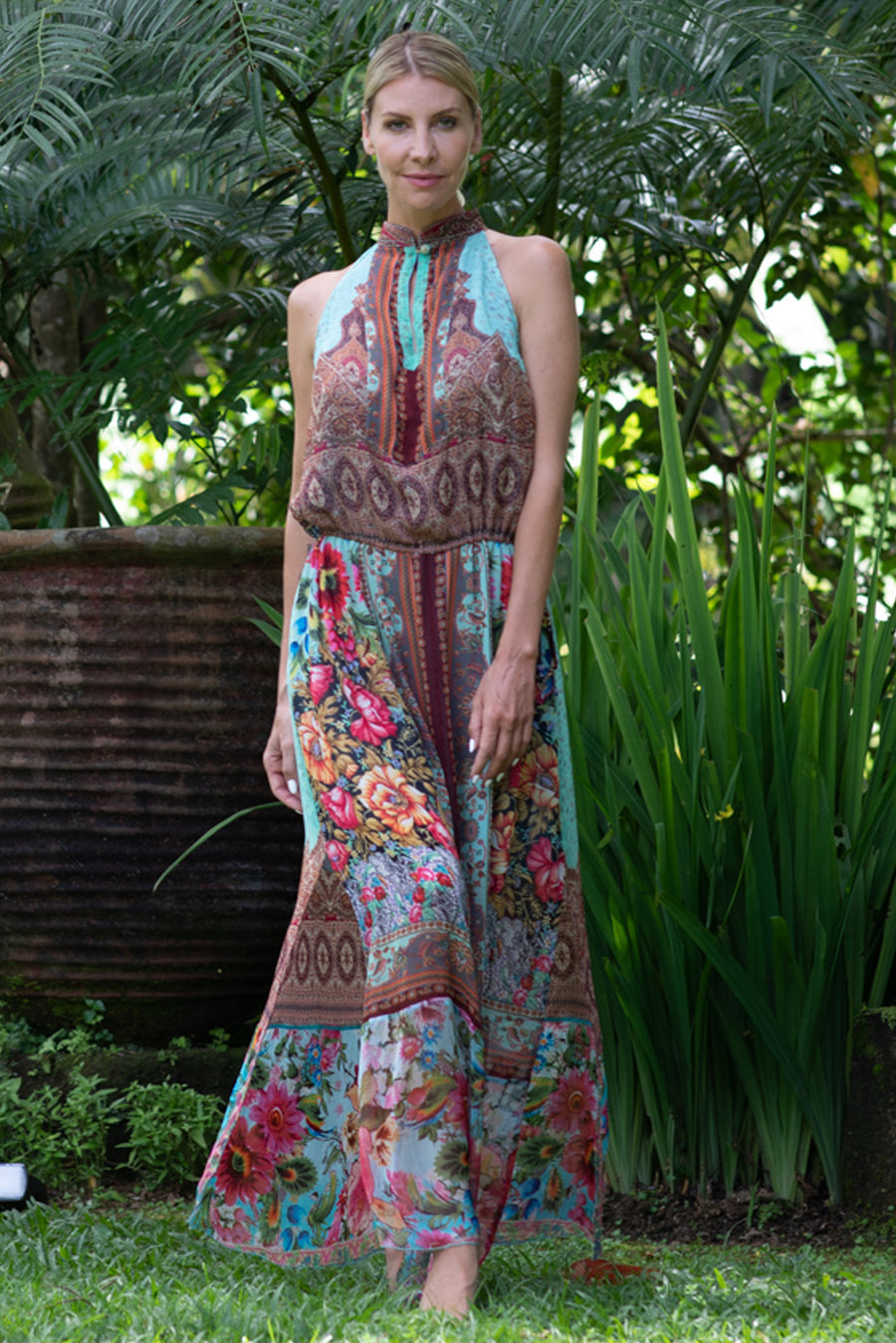 Lathaya - Georgette Digital Print Long Dress (7106944762052)