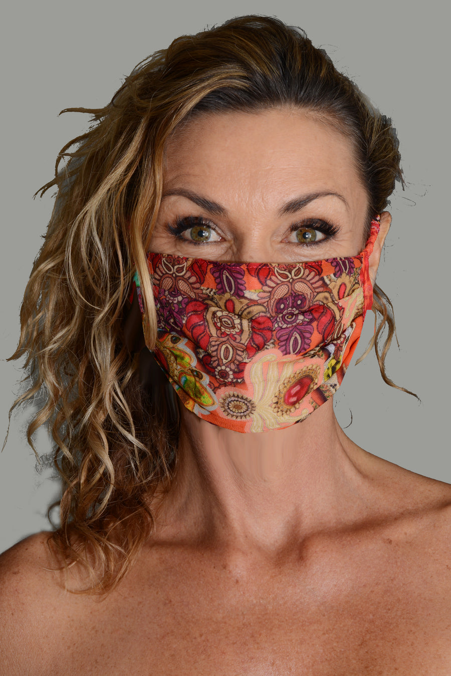 Rozet - Georgette Digital Printed Face Mask (4753941856361)