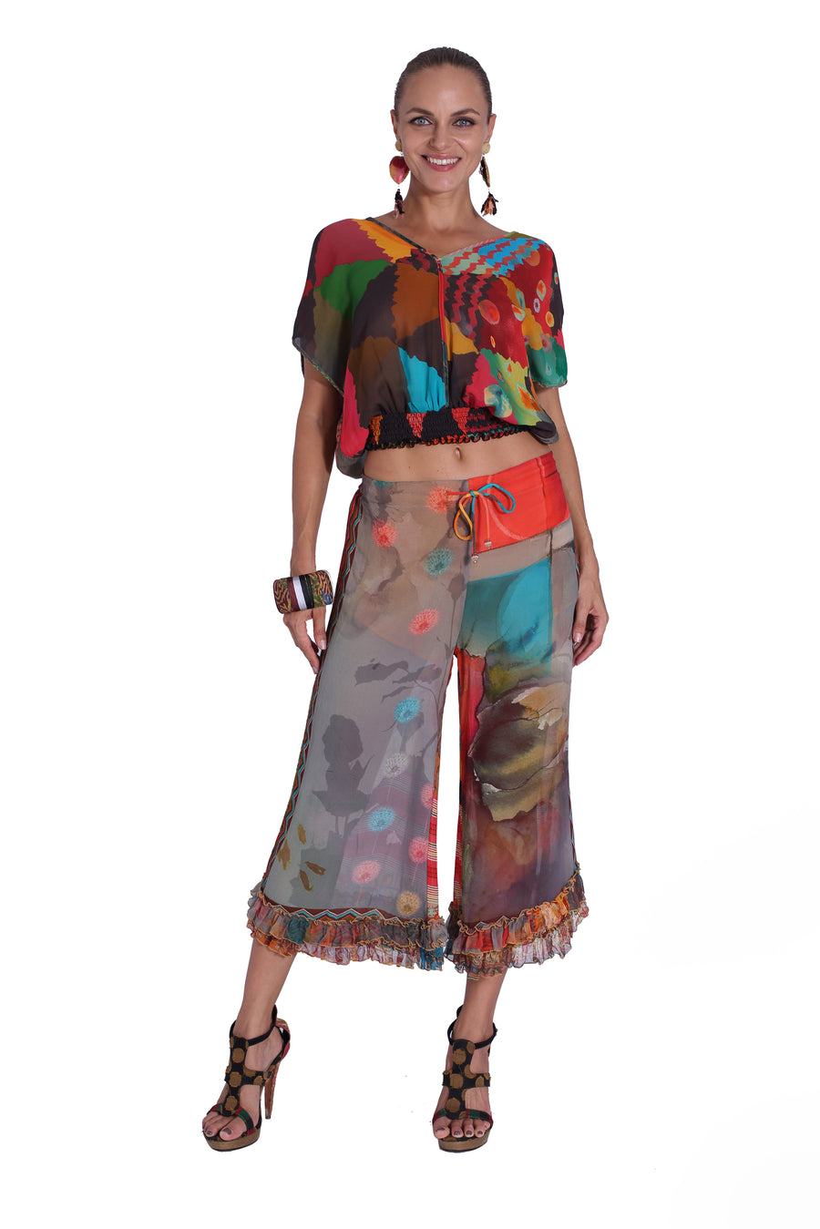 Delcy - Georgette Digital Print Pants (7182471921860)