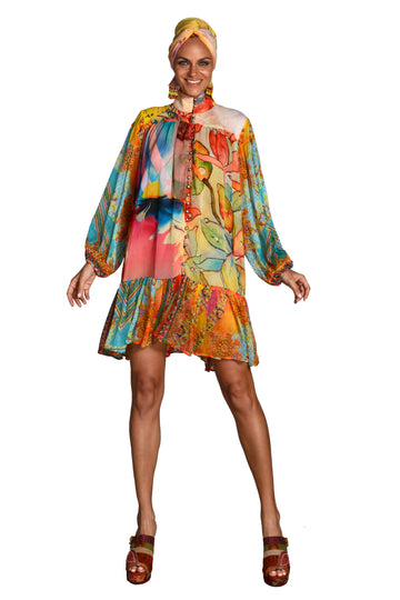Dafina - Georgette Chiffon Digital Print Shirt Dress (7273375695044)