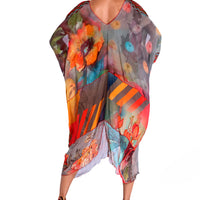 Eilaria - Georgette Chiffon Digital Print Dress (7182443610308)
