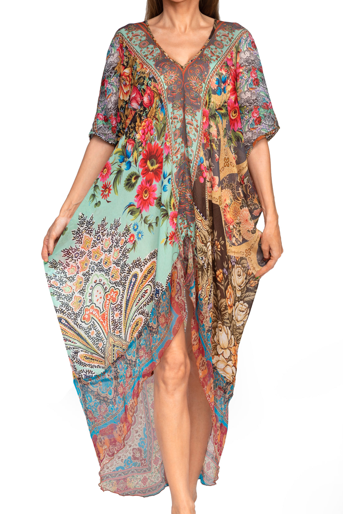 Hartlyn - Georgette Chiffon Digital Print Kaftan (7107215360196)