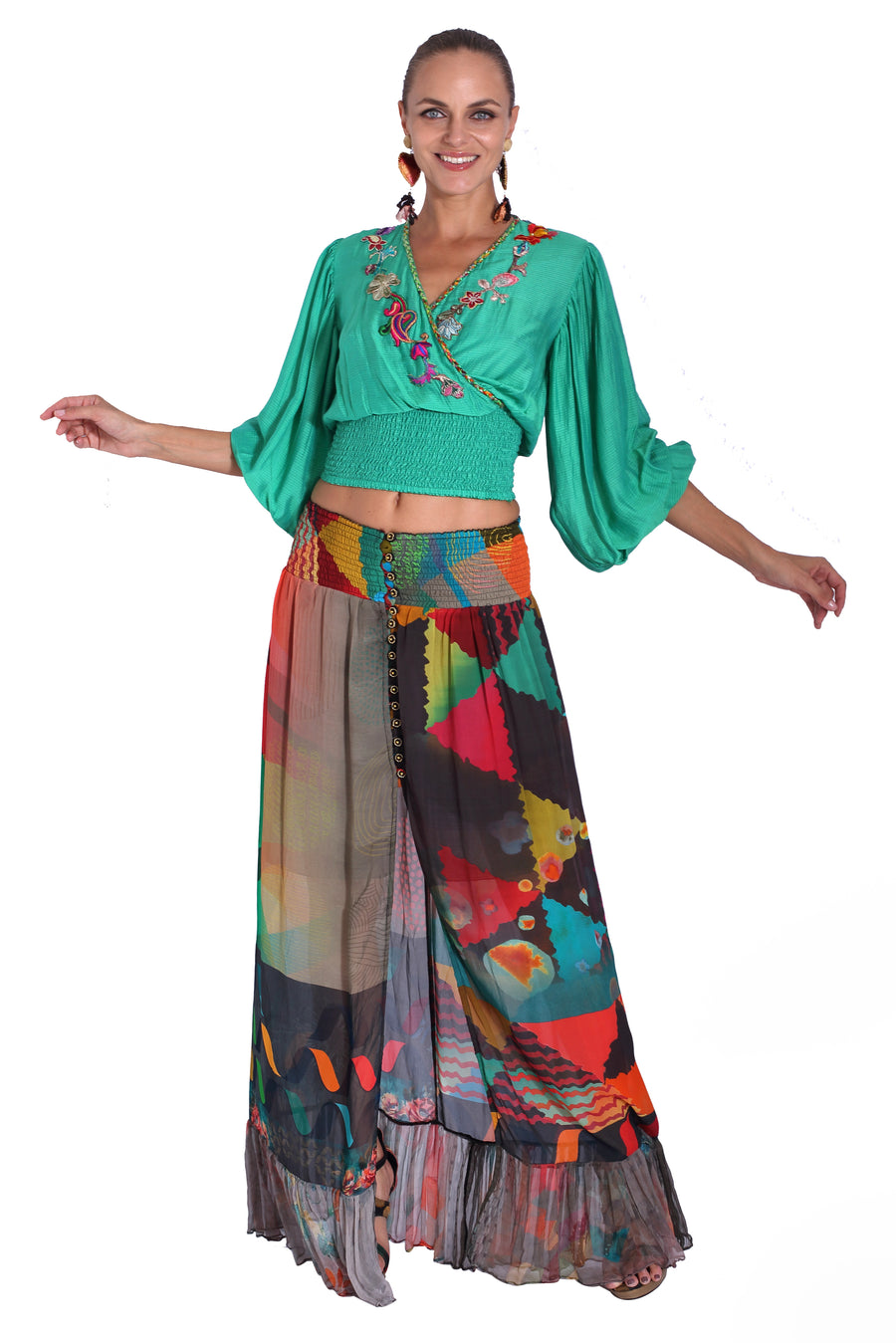 Mariangela - Cotton Silk Solid Top Long Sleeve (6974644420804)