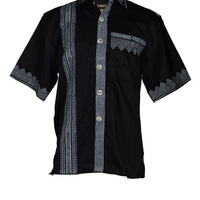 Ducan - Cotton Twill Print Men Shirt Short Sleeves (7190429860036)