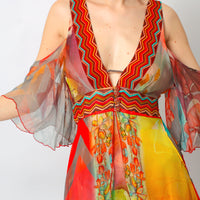 Alyona - Georgette Digital Original Print Dress (7306156572868)