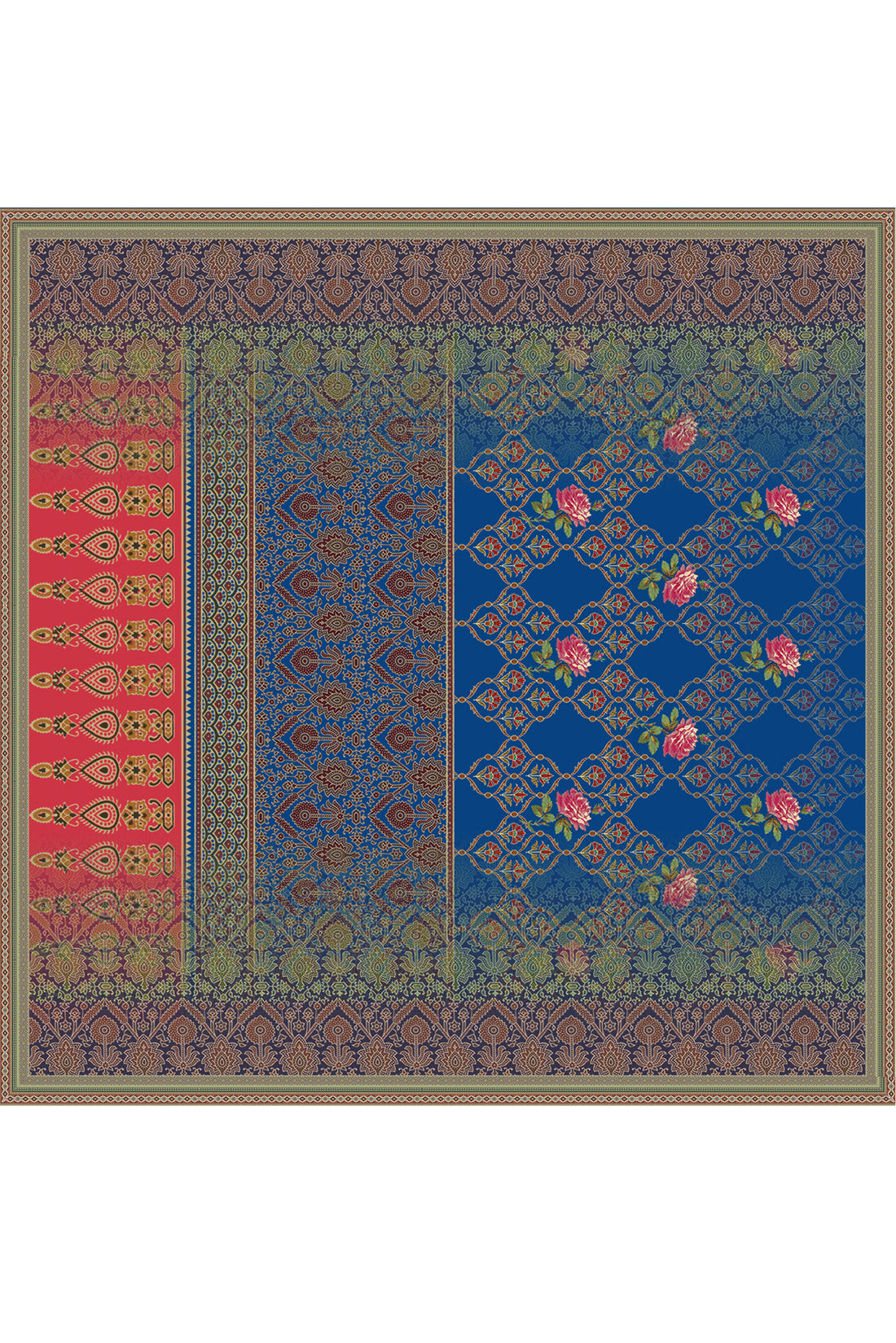 Oryza - Original Tribal Print Rayon Digital Georgette Square (7343833514180)