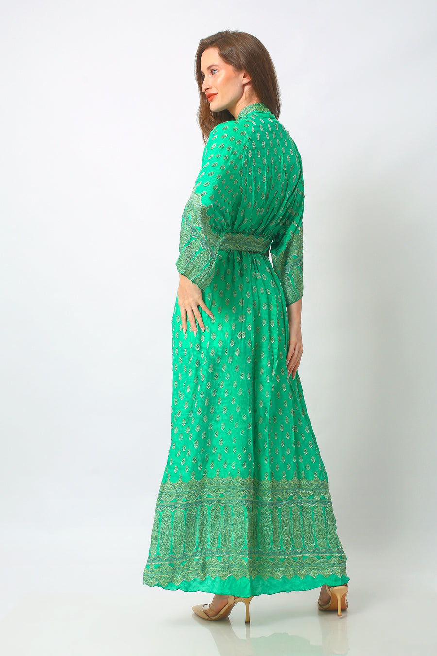 Lizabeta - Hand Cut Silk Long Dress (6766743879876)