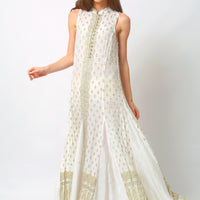 Classic Indy Dress - Hand Cut Silk With Hand Beaded Buttons (315745271849)