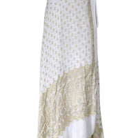 Ksenia Silk Wrap Skirt - Hand Cut Silk Jacquard Skirt (4493448642665)