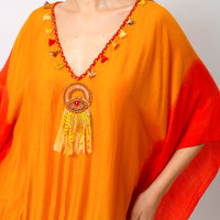 Jilian - Cotton Silk Solid Degrade Elastic Dress (7356288204996)