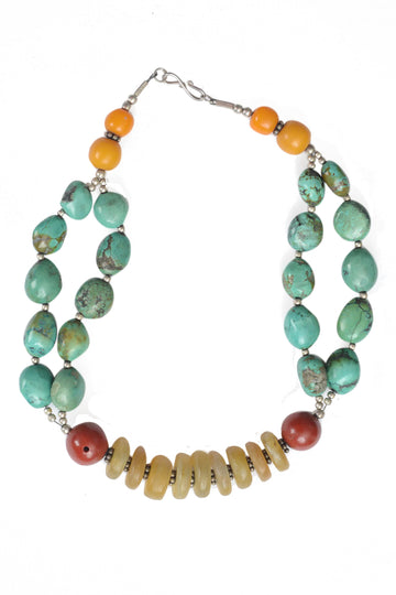 Jhardy Turquoise Magnisite Necklace (1333427142761)