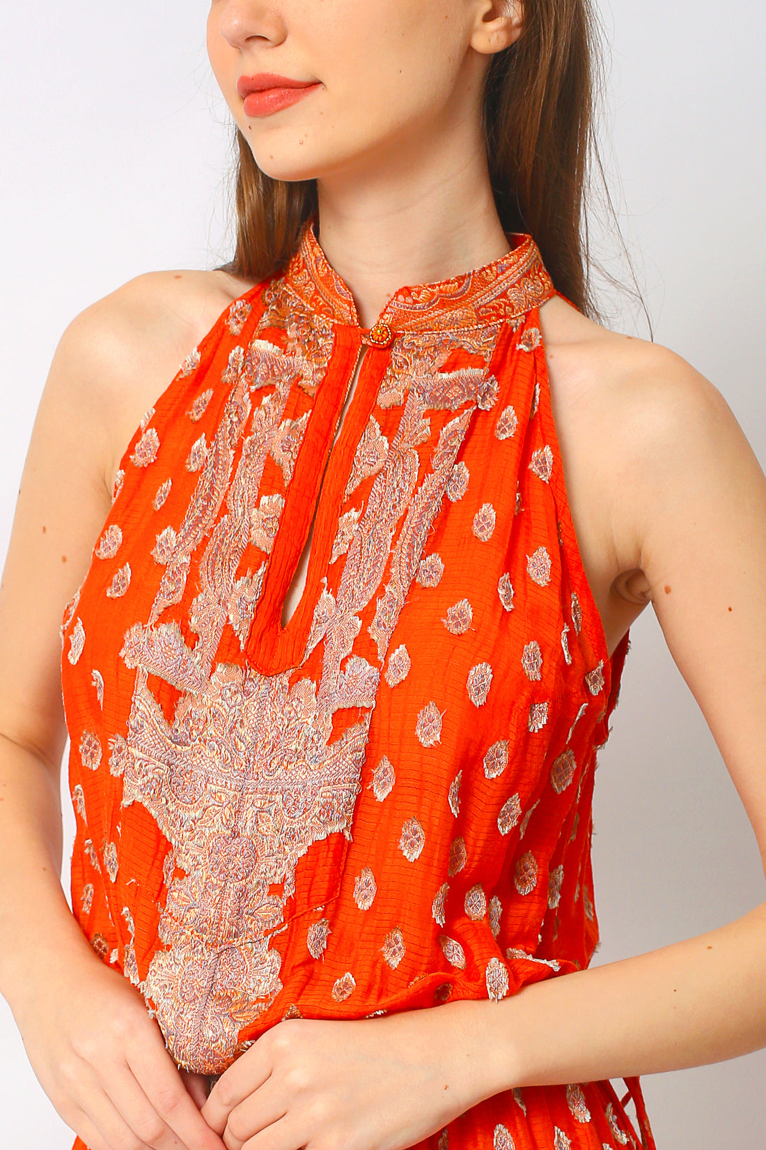 Darena - Hand Cut Silk Long Dress (7107157459140)