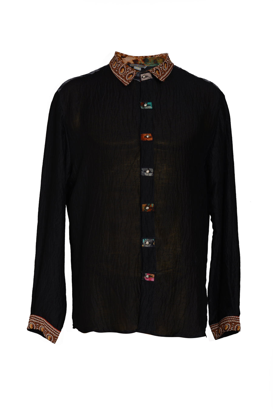 Adamson - Silk Cotton Shirt with Viscose Muslin Tye Dye (6169144950980)