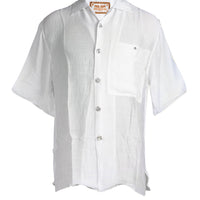 David - Silk Cotton Men's Shirt With Hand Carved Bone Buttons (315763261481)