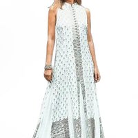 Classic Indy Dress - Hand Cut Silk With Hand Beaded Buttons (315745271849)