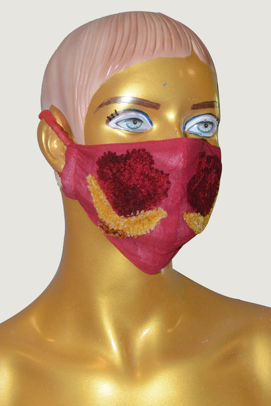 Groty - Temple Border Wool Embroidery Face Mask (4753503584361)