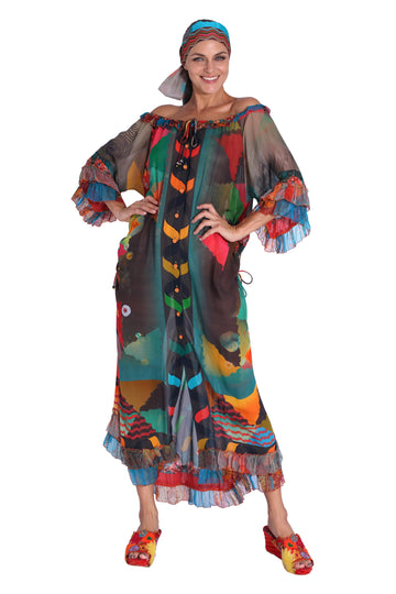 Niesha - Georgette Digital Print Dress (7180305596612)