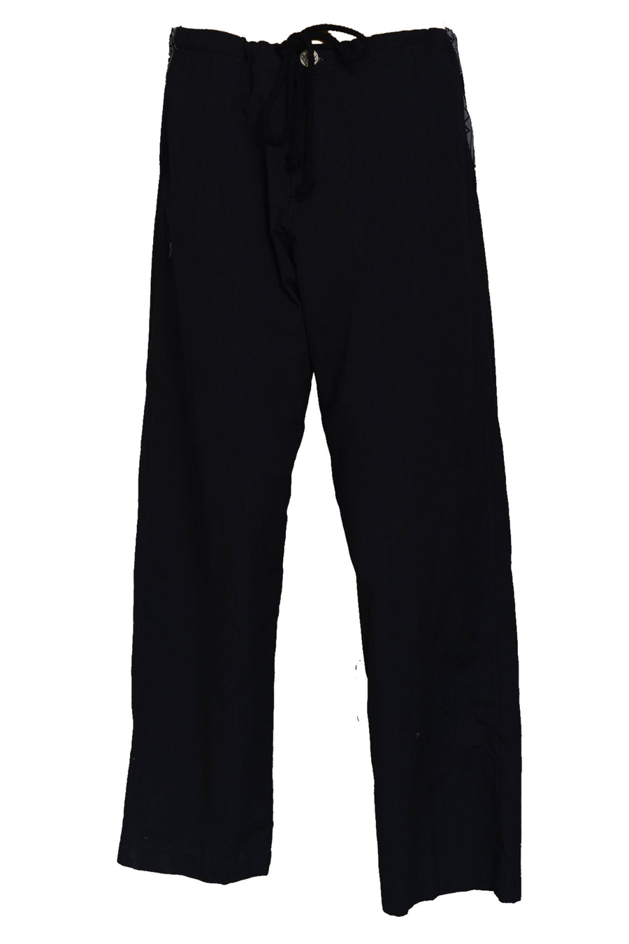Hese - Soft Cotton With Border Drawstring Pants (4493575192681)