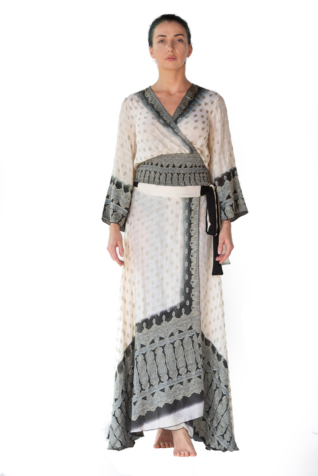 Nawila - Hand Cut Silk Degrade Classic Wrap Skirt (7123893878980)